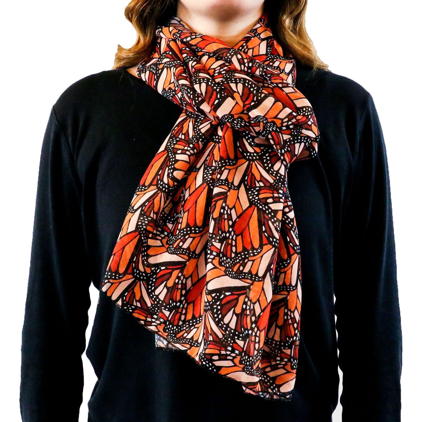 Butterfly Wings Rectangle Scarf - Front View - Knotty Tie Co.