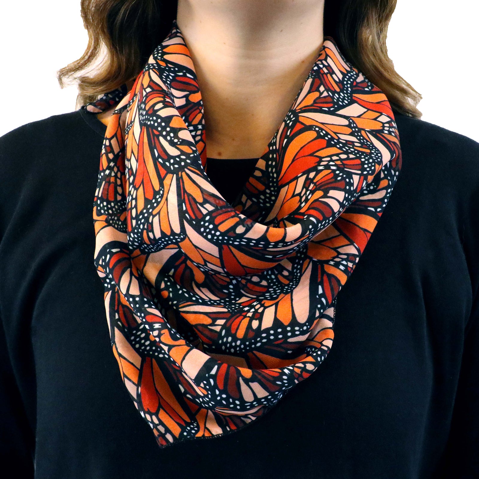 Butterfly Wings Square Scarf - Tied Bandana Style - Knotty Tie Co.