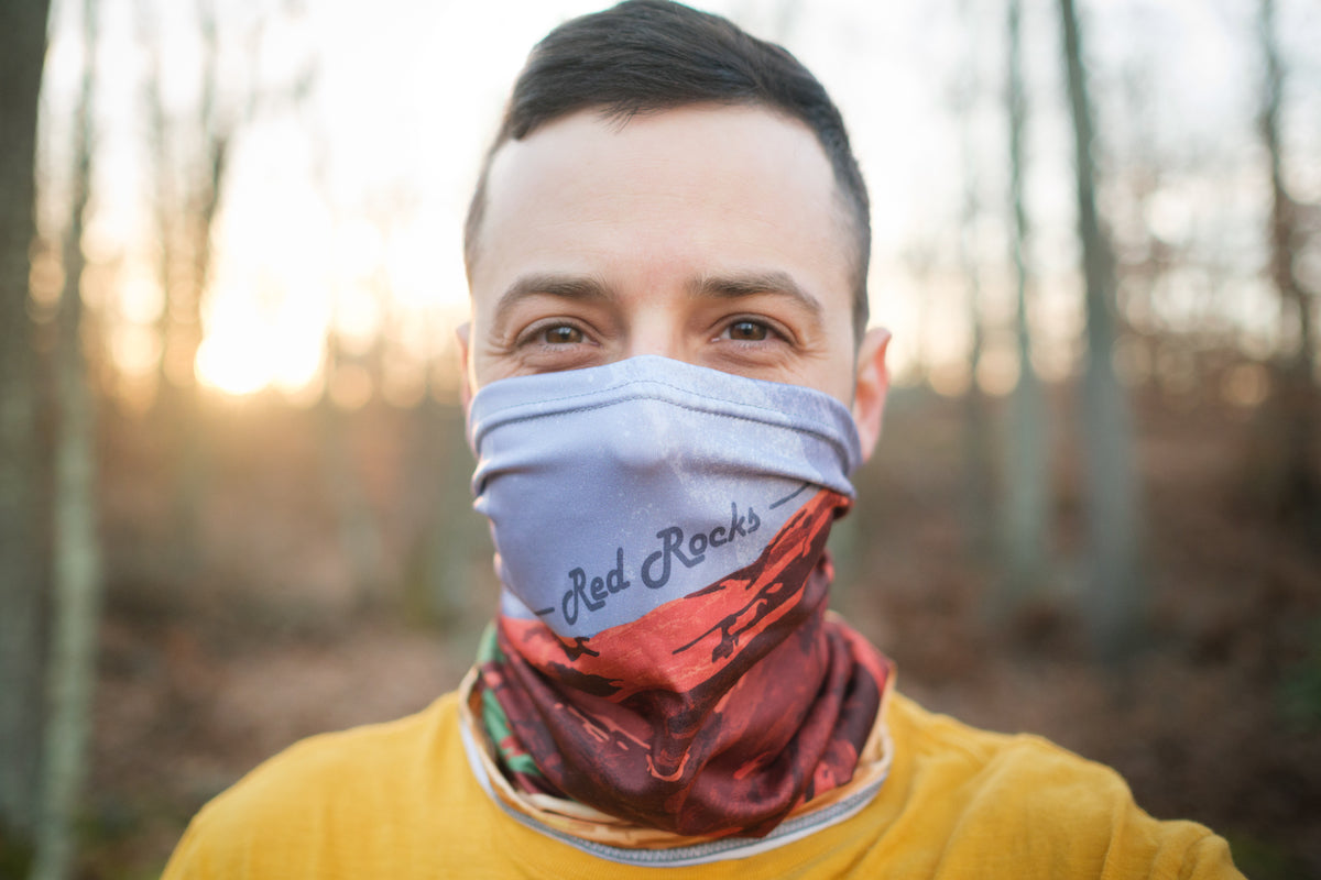 Red Rocks Abstract Neck Gaiter - Regular - Knotty Tie Co.