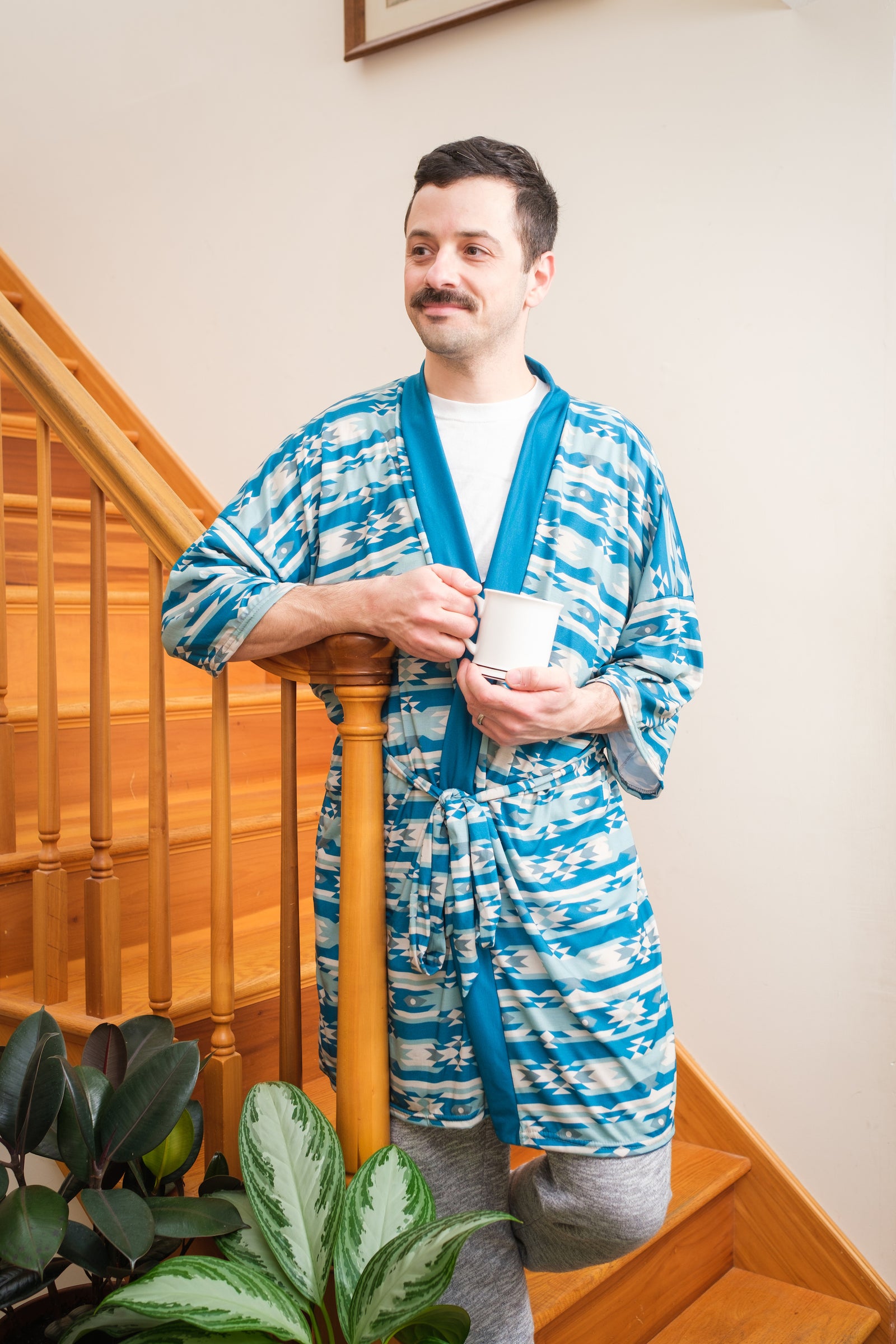 Southwest Stripe Robe - Front - Knotty Tie Co.