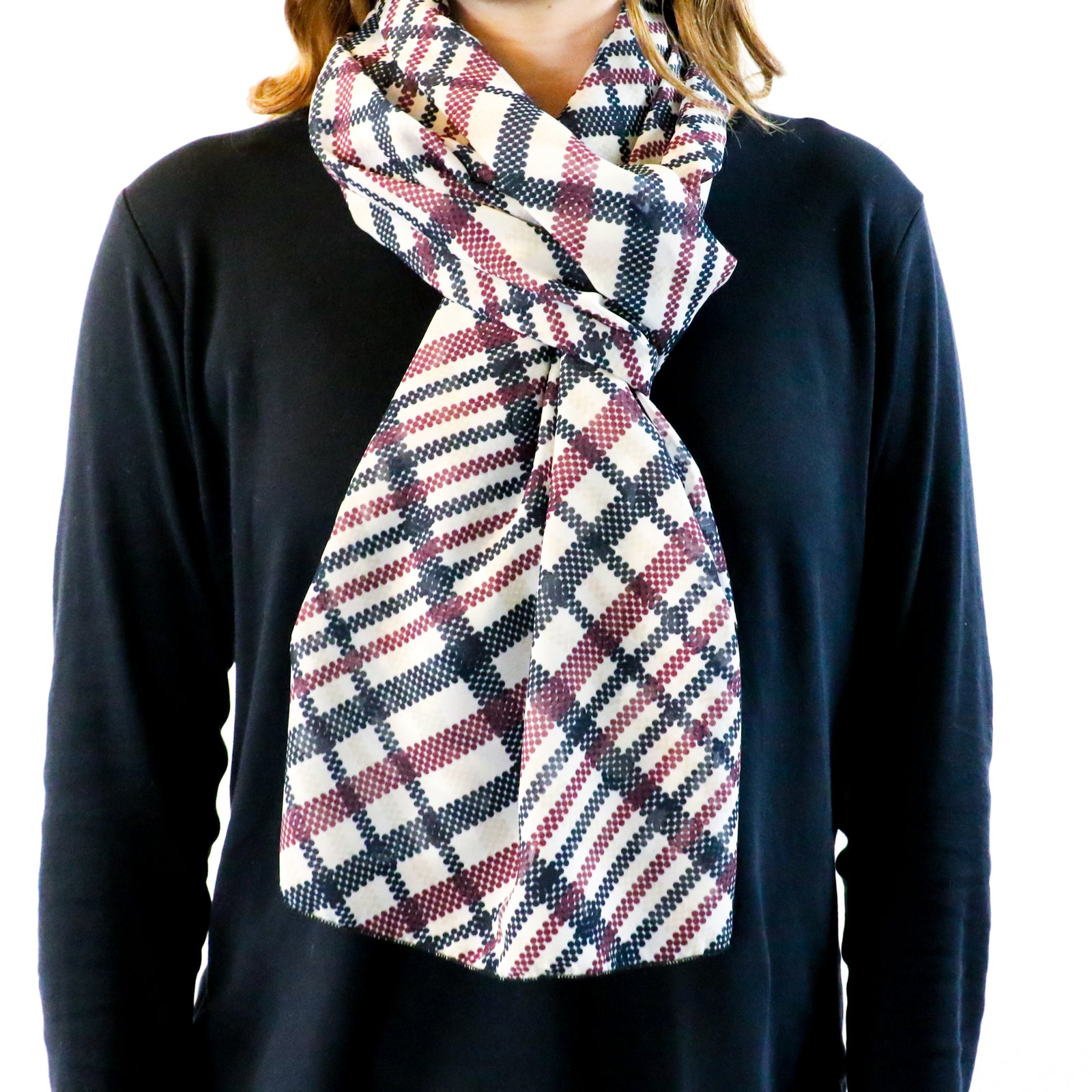 Potter Plaid Rectangle Scarf - Front View - Knotty Tie Co.