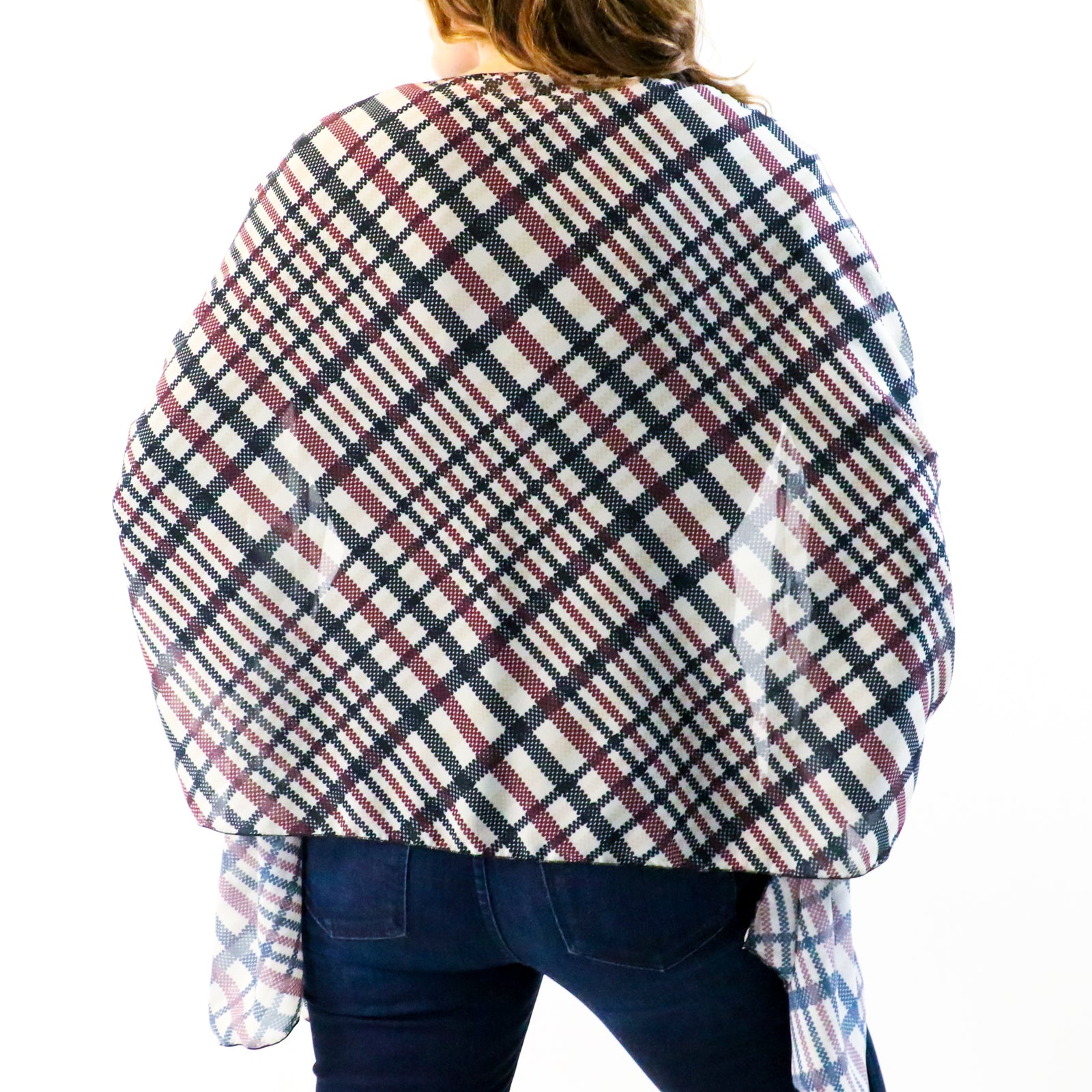 Potter Plaid Rectangle Scarf - Front View - Knotty Tie Co.