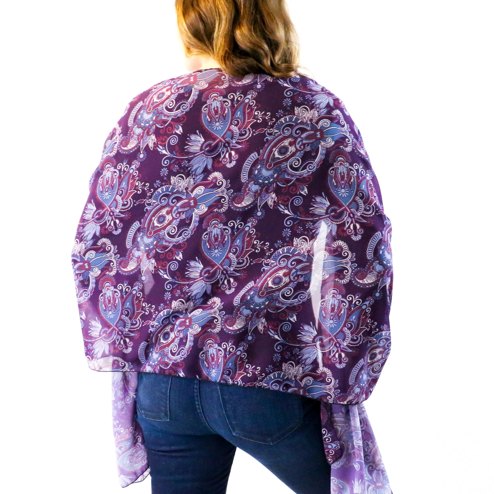 Prestige Paisley Rectangle Scarf - Front View - Knotty Tie Co.