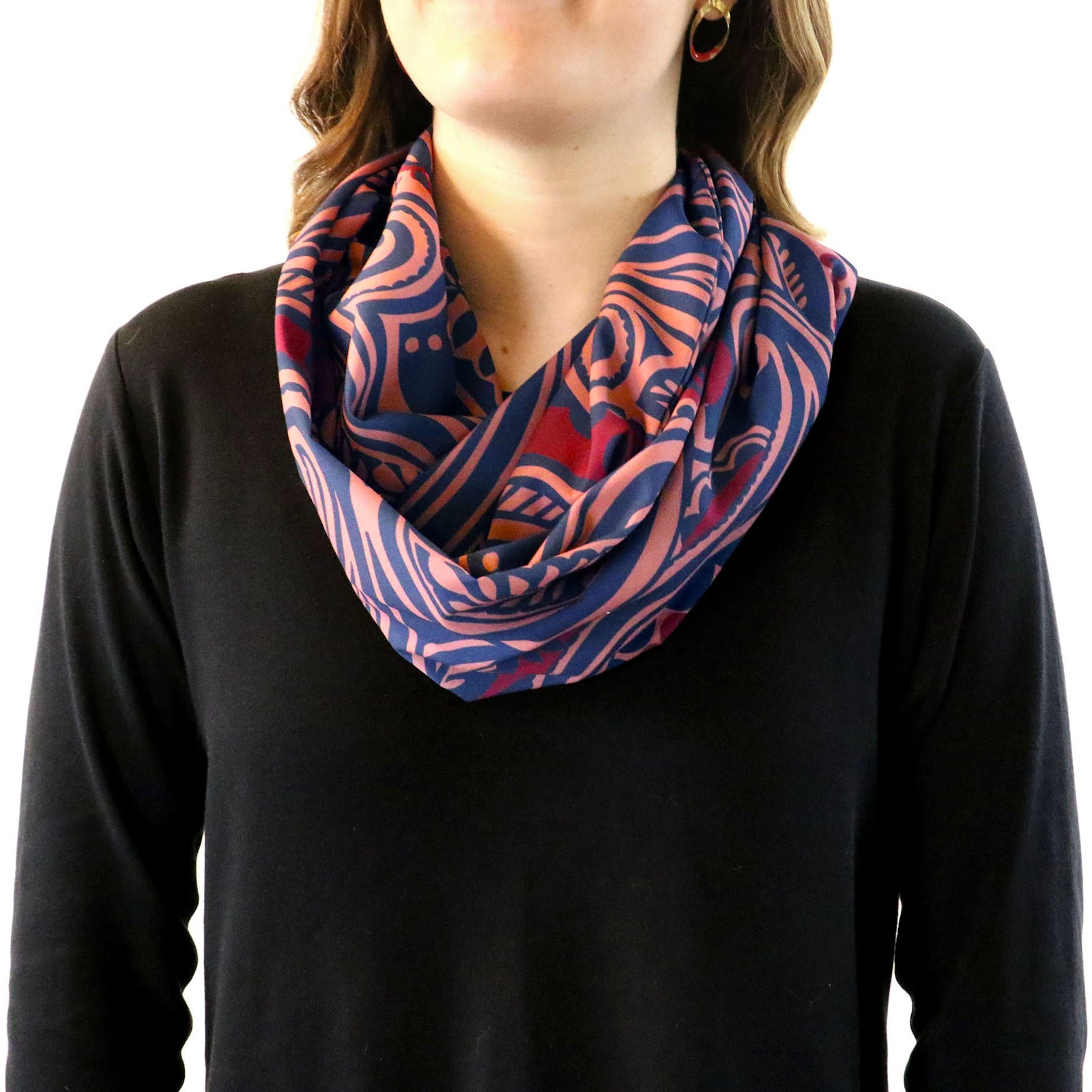 Rustica Paisley Infinity Scarf - Front View - Knotty Tie Co.