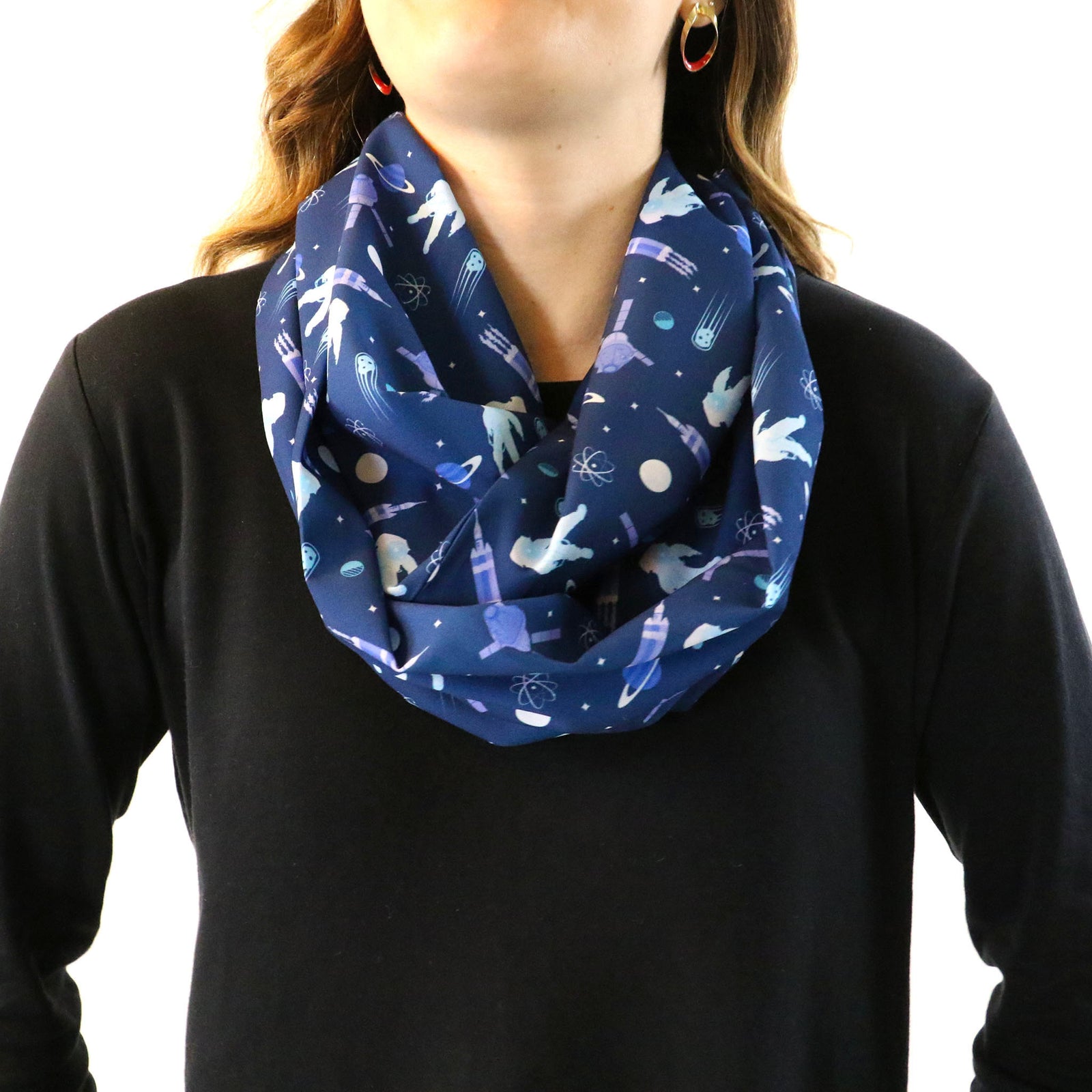 Rocket Man Infinity Scarf - Front View - Knotty Tie Co.
