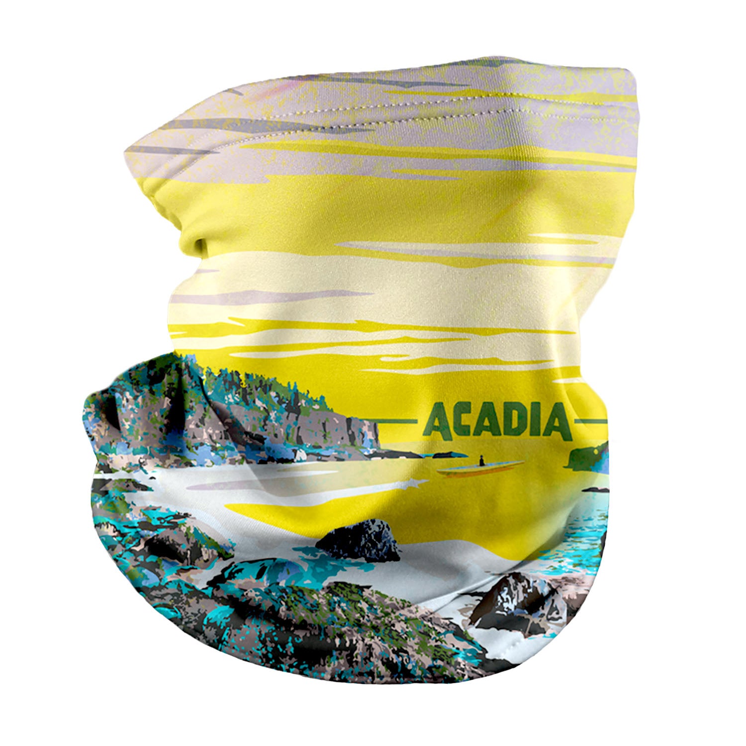 Acadia National Park Abstract Neck Gaiter - Regular - Knotty Tie Co.