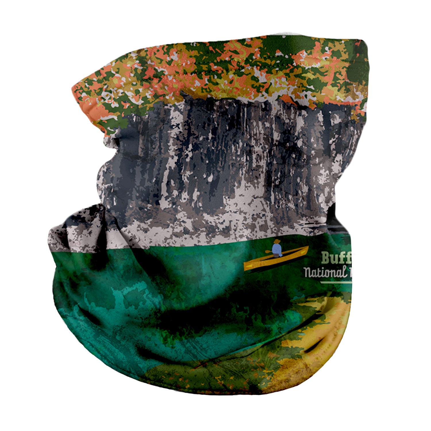 Buffalo National River Abstract Neck Gaiter - Regular - Knotty Tie Co.
