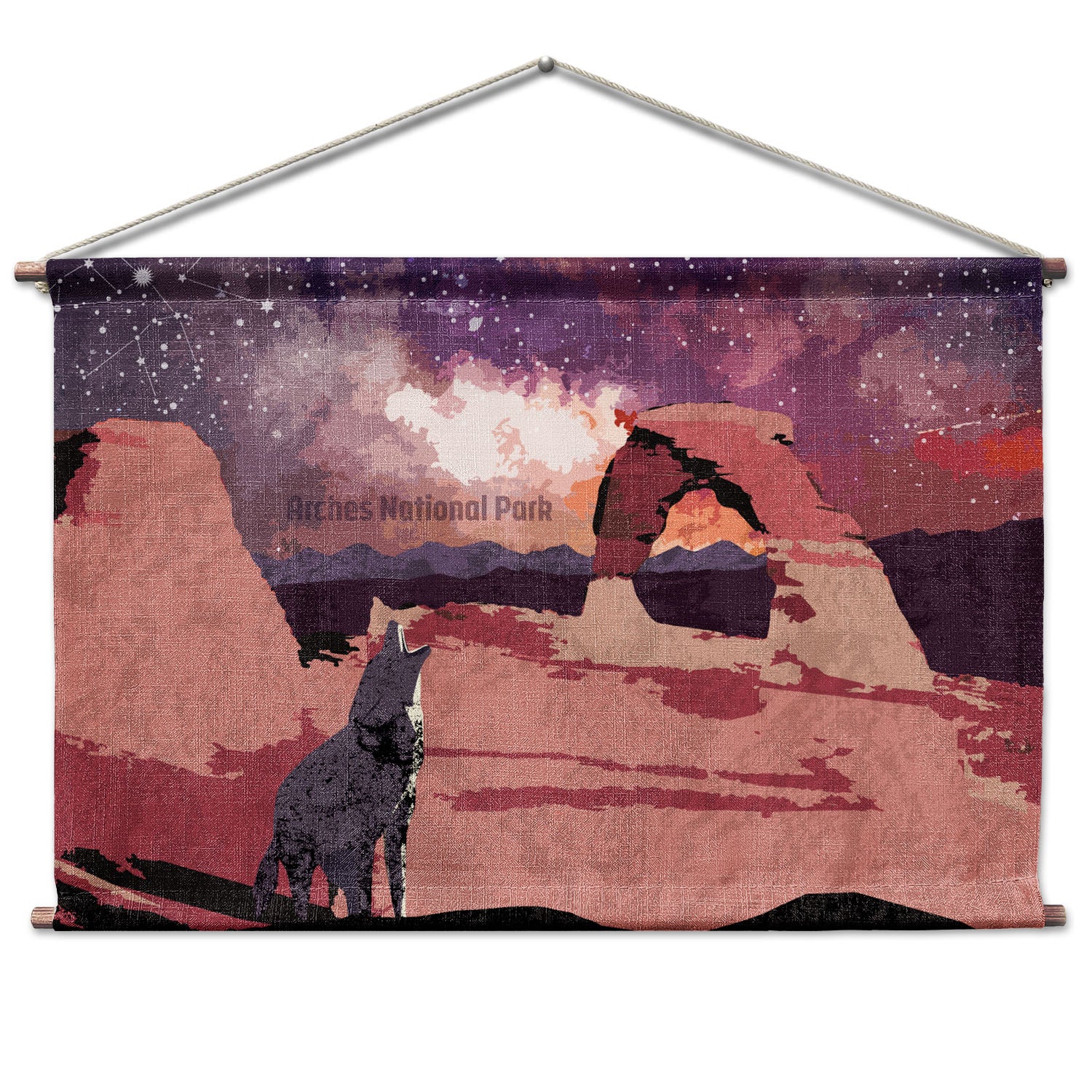 Arches National Park Abstract Landscape Wall Hanging - Natural - Knotty Tie Co.