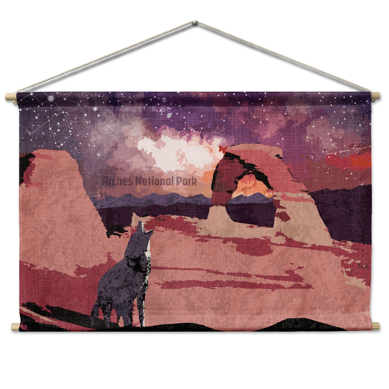 Arches National Park Abstract Landscape Wall Hanging - Natural - Knotty Tie Co.