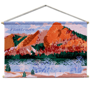 Flatirons Abstract Landscape Wall Hanging - Natural -  - Knotty Tie Co.
