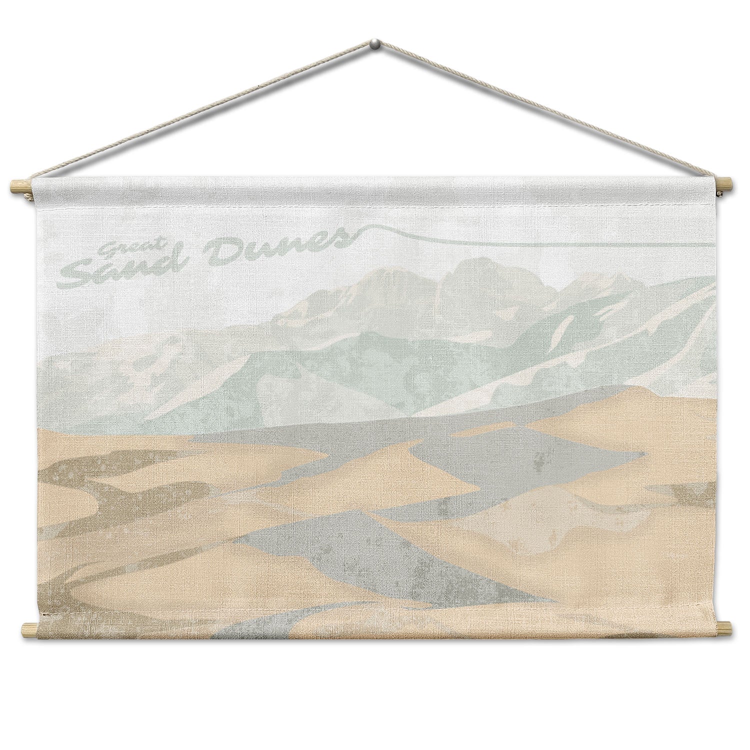 Great Sand Dunes Abstract Landscape Wall Hanging - Natural - Knotty Tie Co.