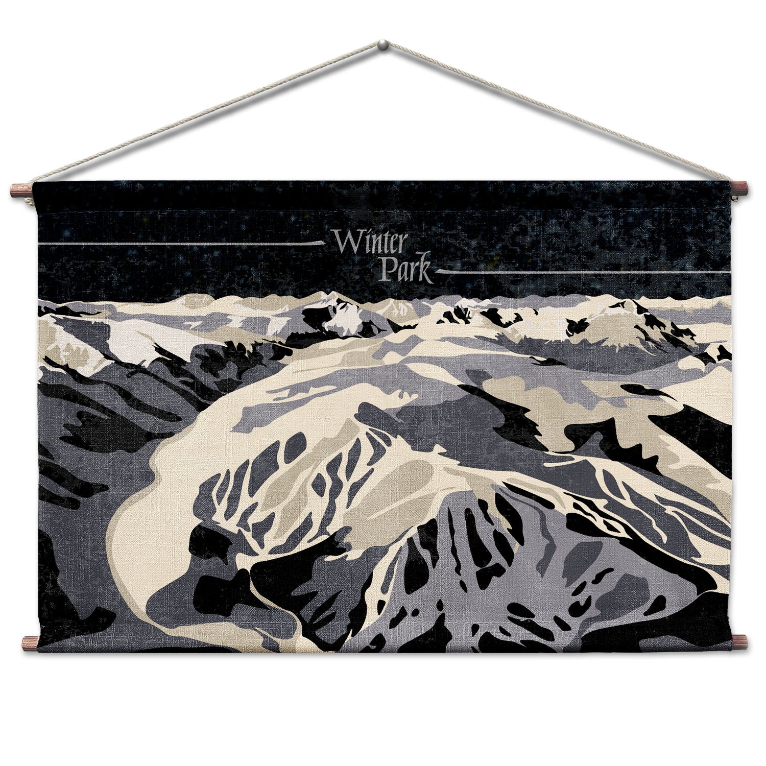 Winter Park Abstract Landscape Wall Hanging - Natural - Knotty Tie Co.