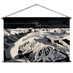 Winter Park Abstract Landscape Wall Hanging - Walnut -  - Knotty Tie Co.