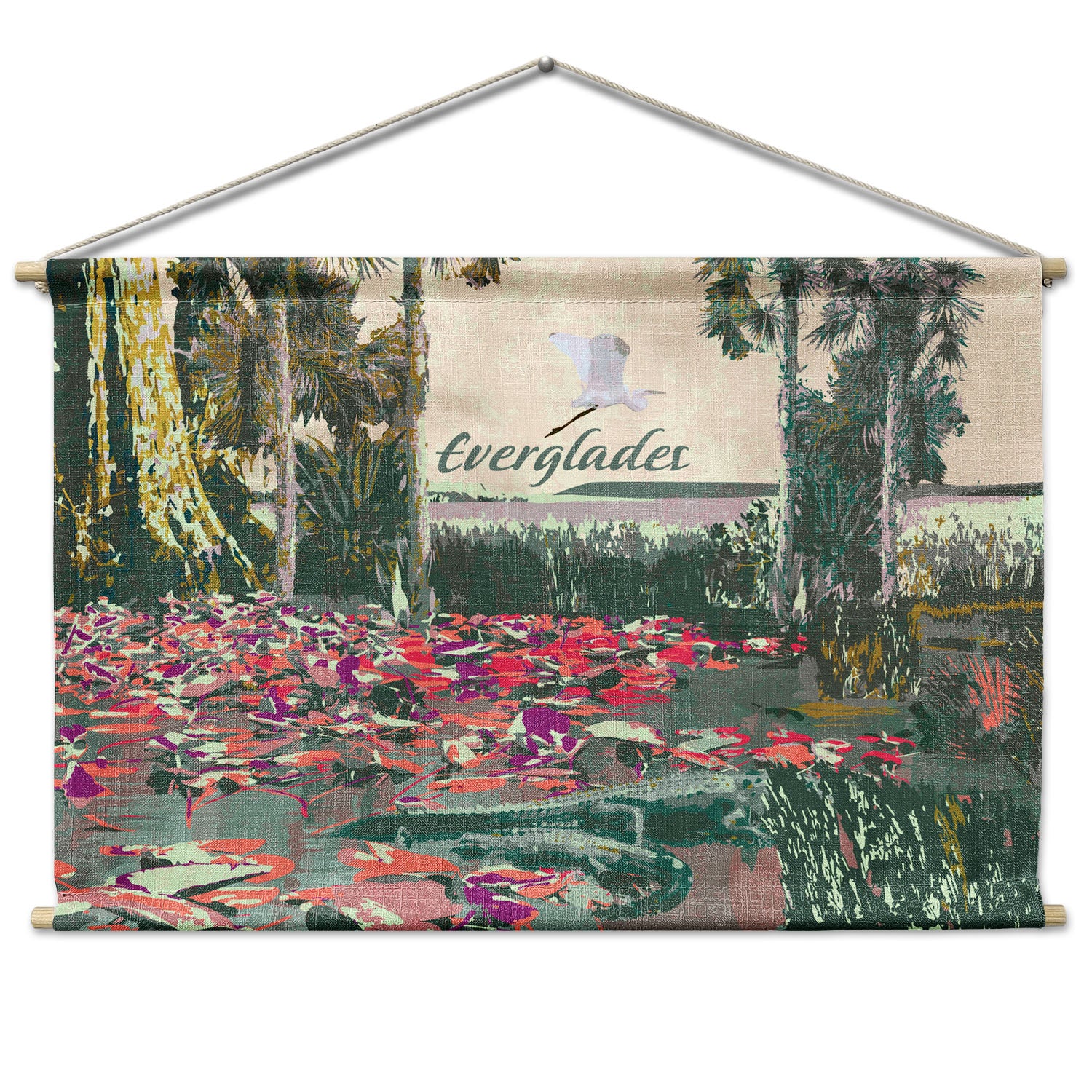 Everglades National Park Abstract Landscape Wall Hanging - Natural - Knotty Tie Co.