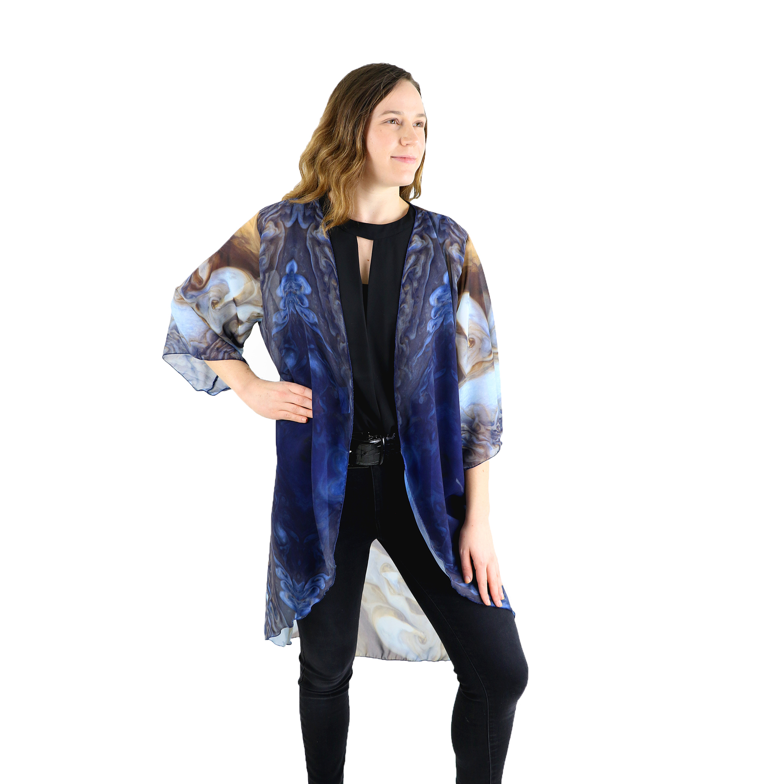 Jupiter's Spot Kimono  - Front View - Knotty Tie Co.
