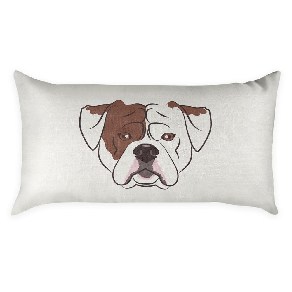 American Bulldog Lumbar Pillow - Linen -  - Knotty Tie Co.