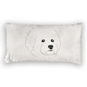 Bichon Frise Lumbar Pillow - Velvet -  - Knotty Tie Co.