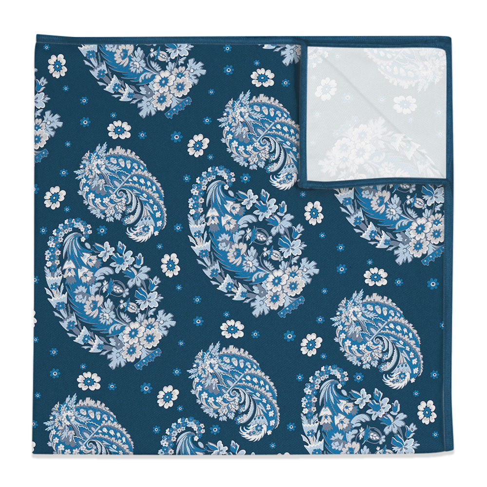Floral Paisley Pocket Square - 12" Square -  - Knotty Tie Co.