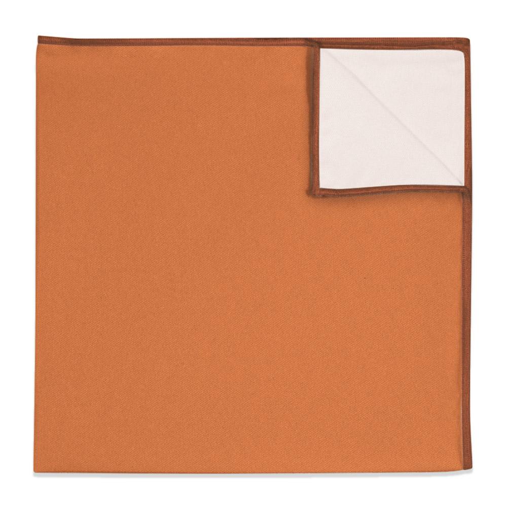 Solid KT Burnt Orange Pocket Square - 12" Square -  - Knotty Tie Co.