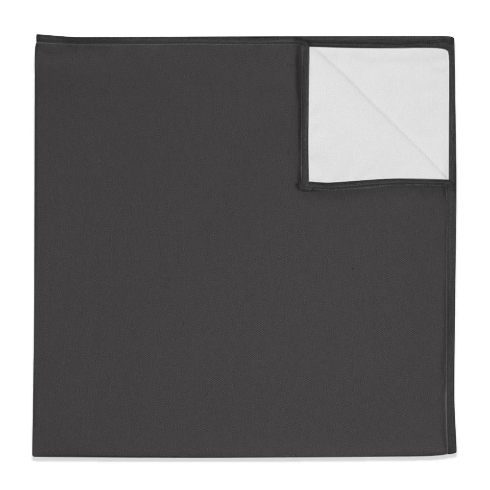 Solid KT Charcoal Pocket Square - 12" Square -  - Knotty Tie Co.