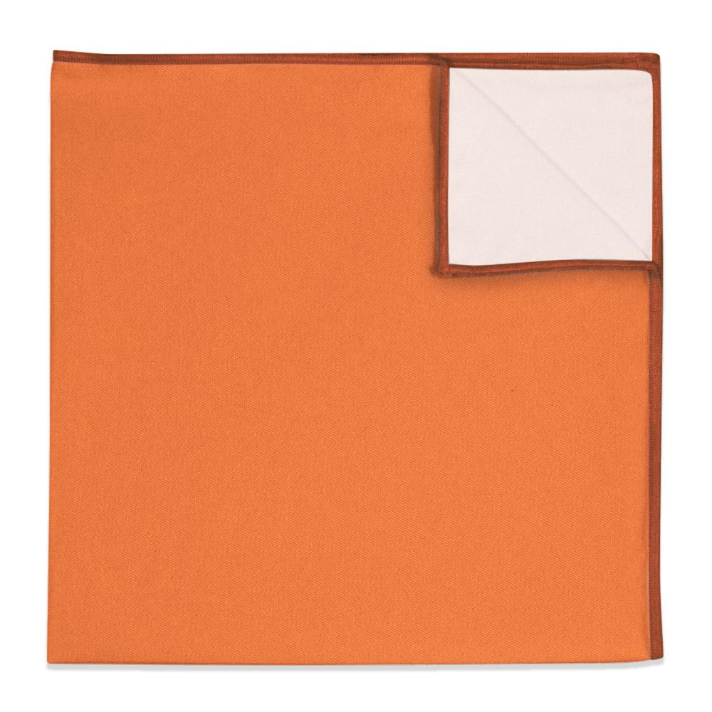 Solid KT Orange Pocket Square - 12" Square -  - Knotty Tie Co.