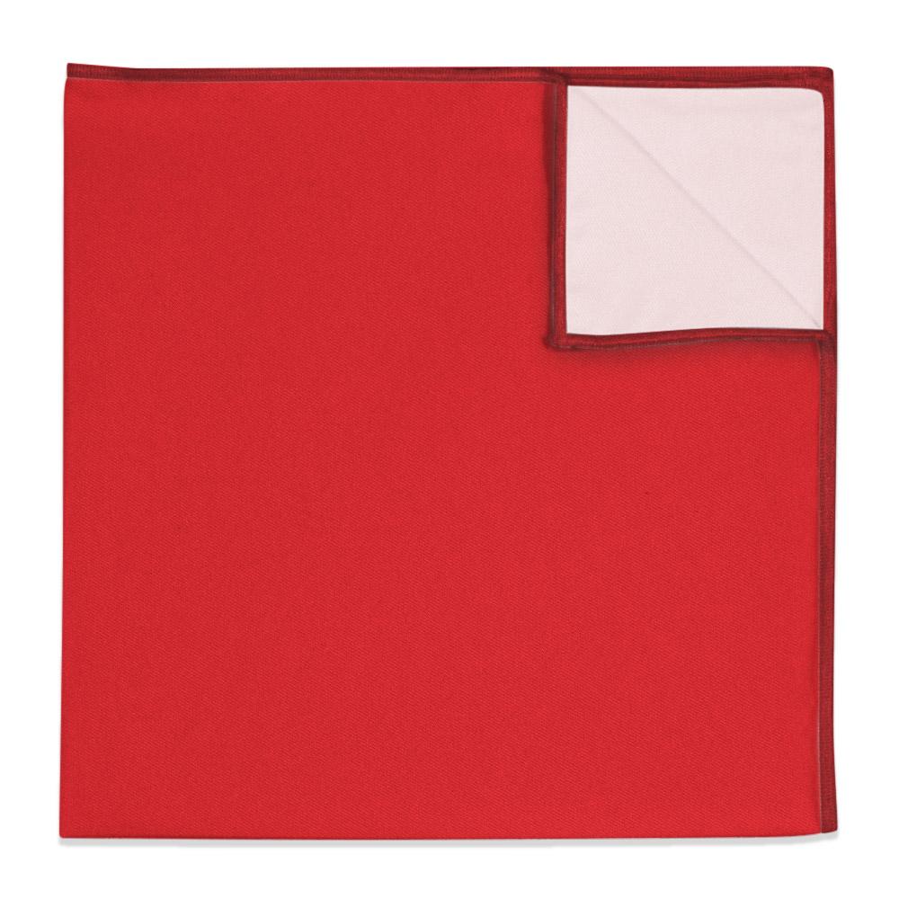 Solid KT Red Pocket Square - 12" Square -  - Knotty Tie Co.