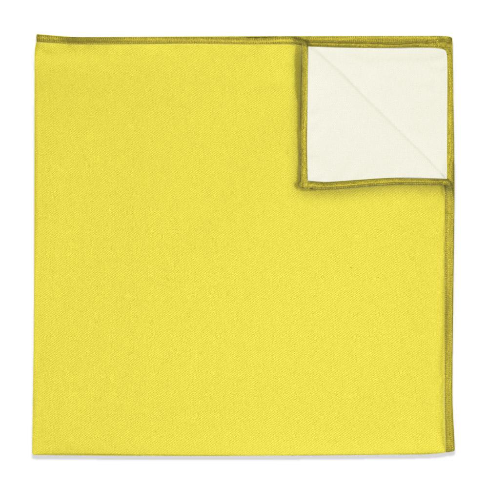 Solid KT Yellow Pocket Square - 12" Square -  - Knotty Tie Co.