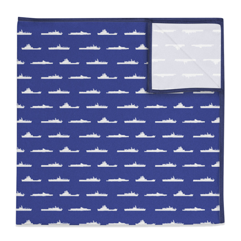 Naval Ships Pocket Square - 12" Square -  - Knotty Tie Co.