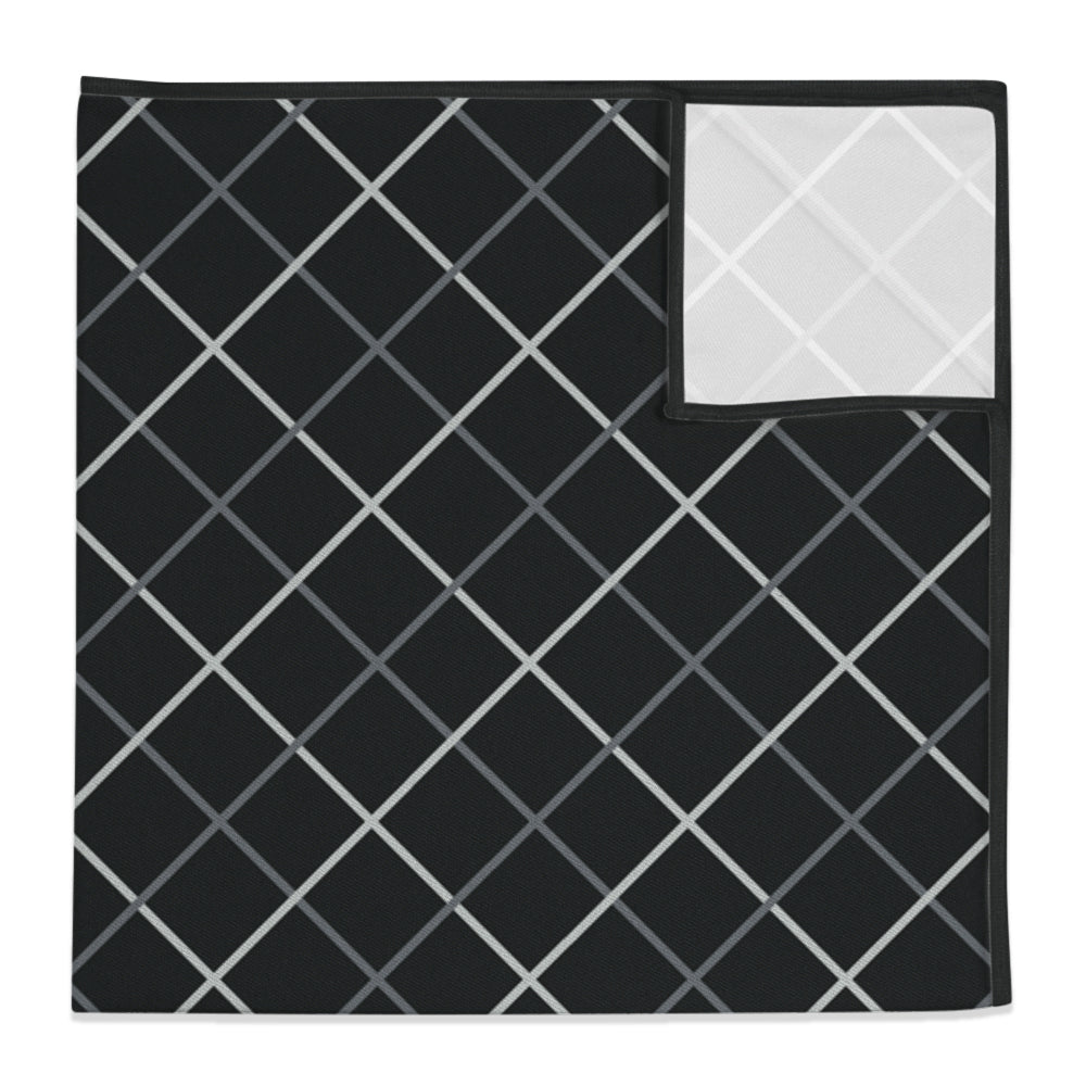 Windowpane Plaid Pocket Square - 12" Square -  - Knotty Tie Co.