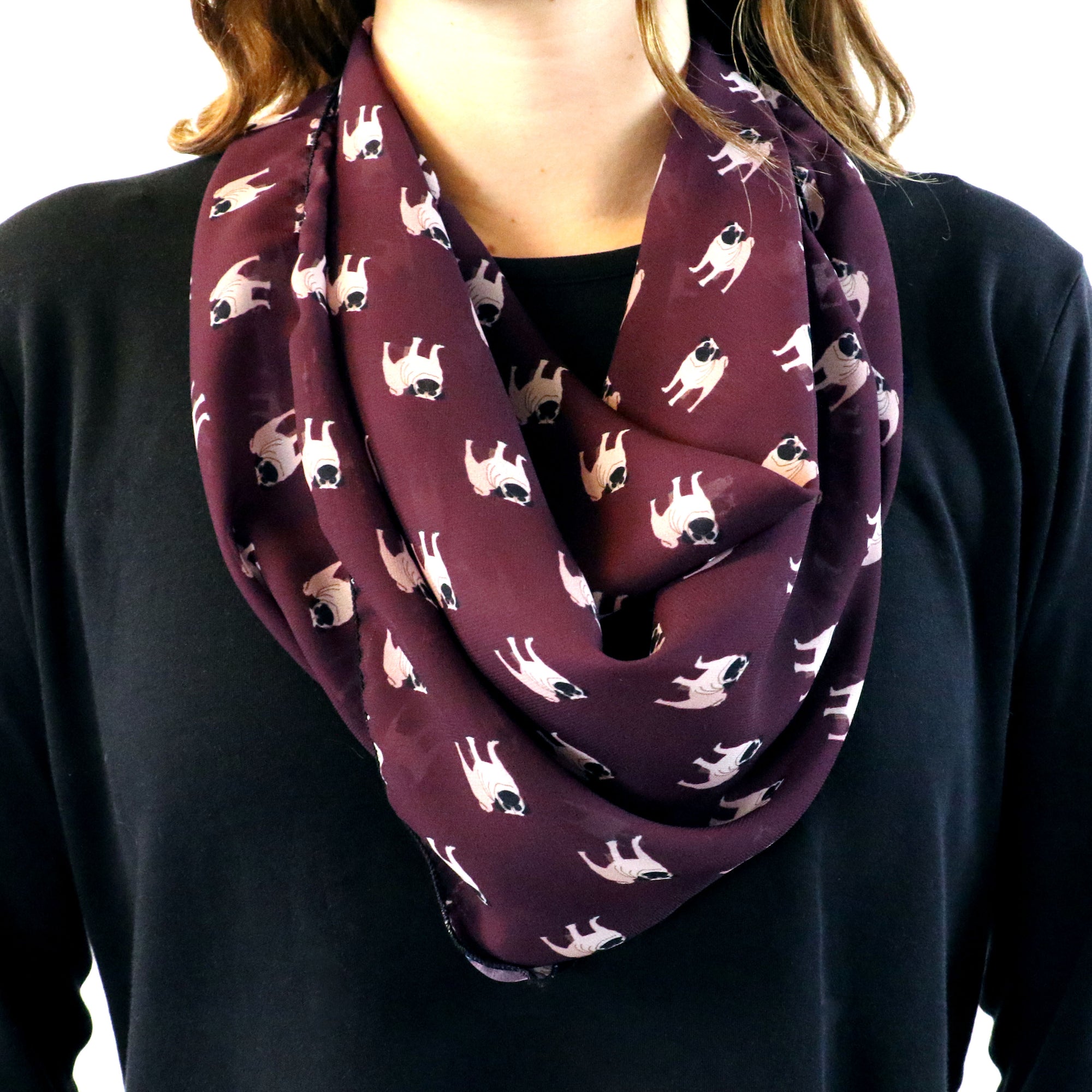 Pug Square Scarf -  -  - Knotty Tie Co.