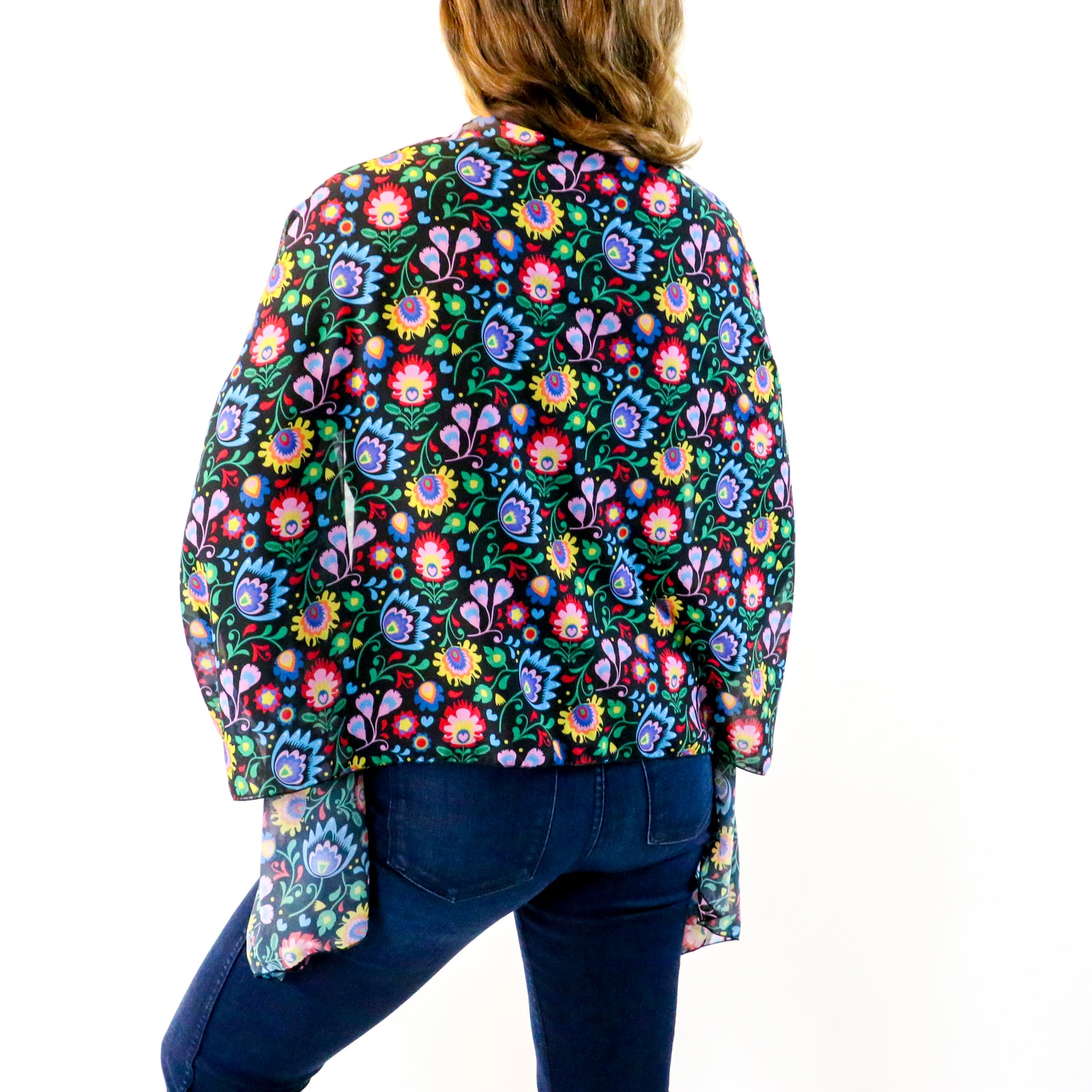 Electric Daisy Rectangle Scarf - Front View - Knotty Tie Co.