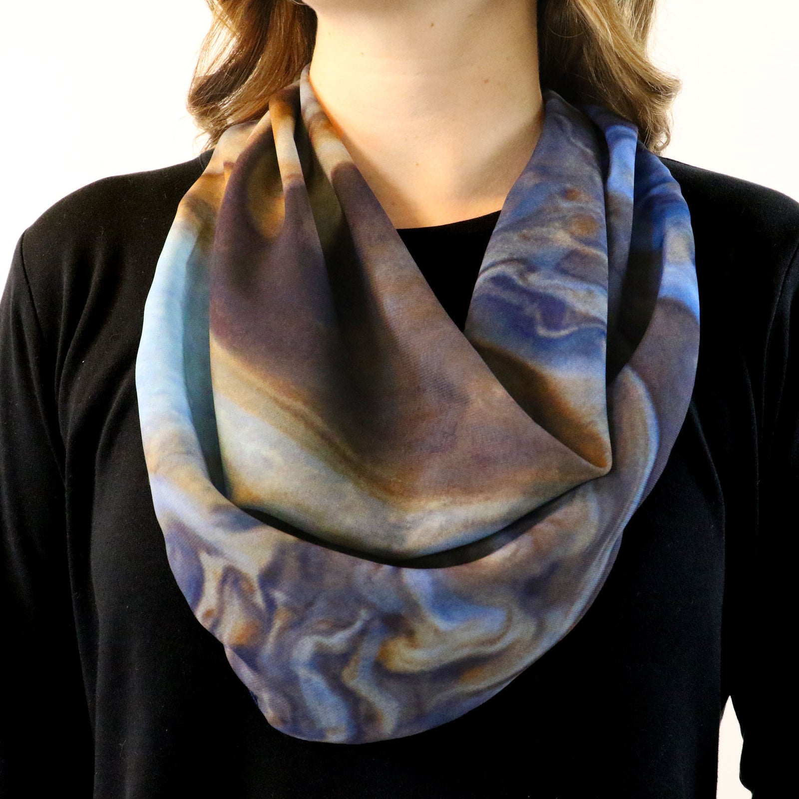 Jupiter's Spot Square Scarf - Tied Bandana Style - Knotty Tie Co.