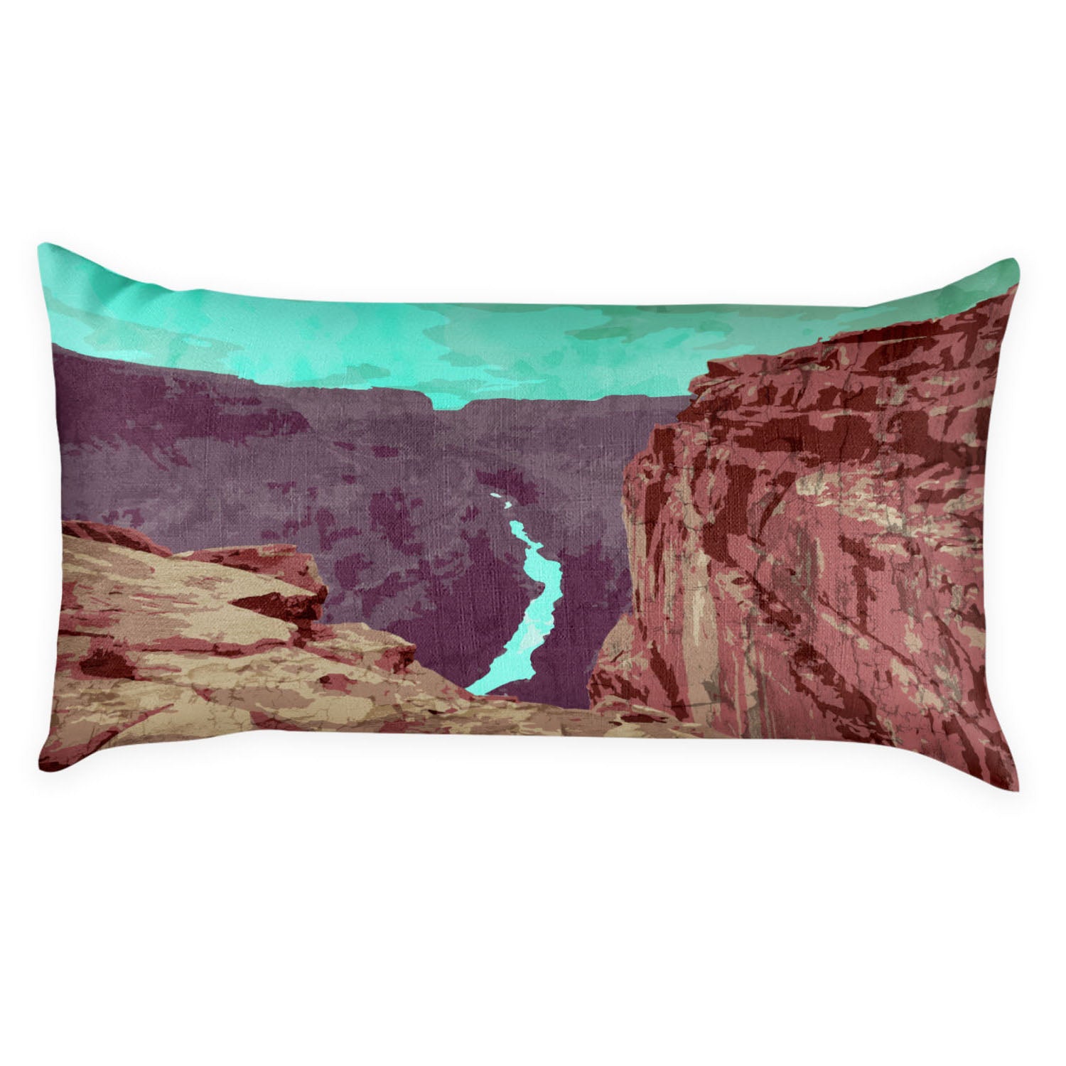 Grand Canyon National Park Abstract Lumbar Pillow - Front - Knotty Tie Co.