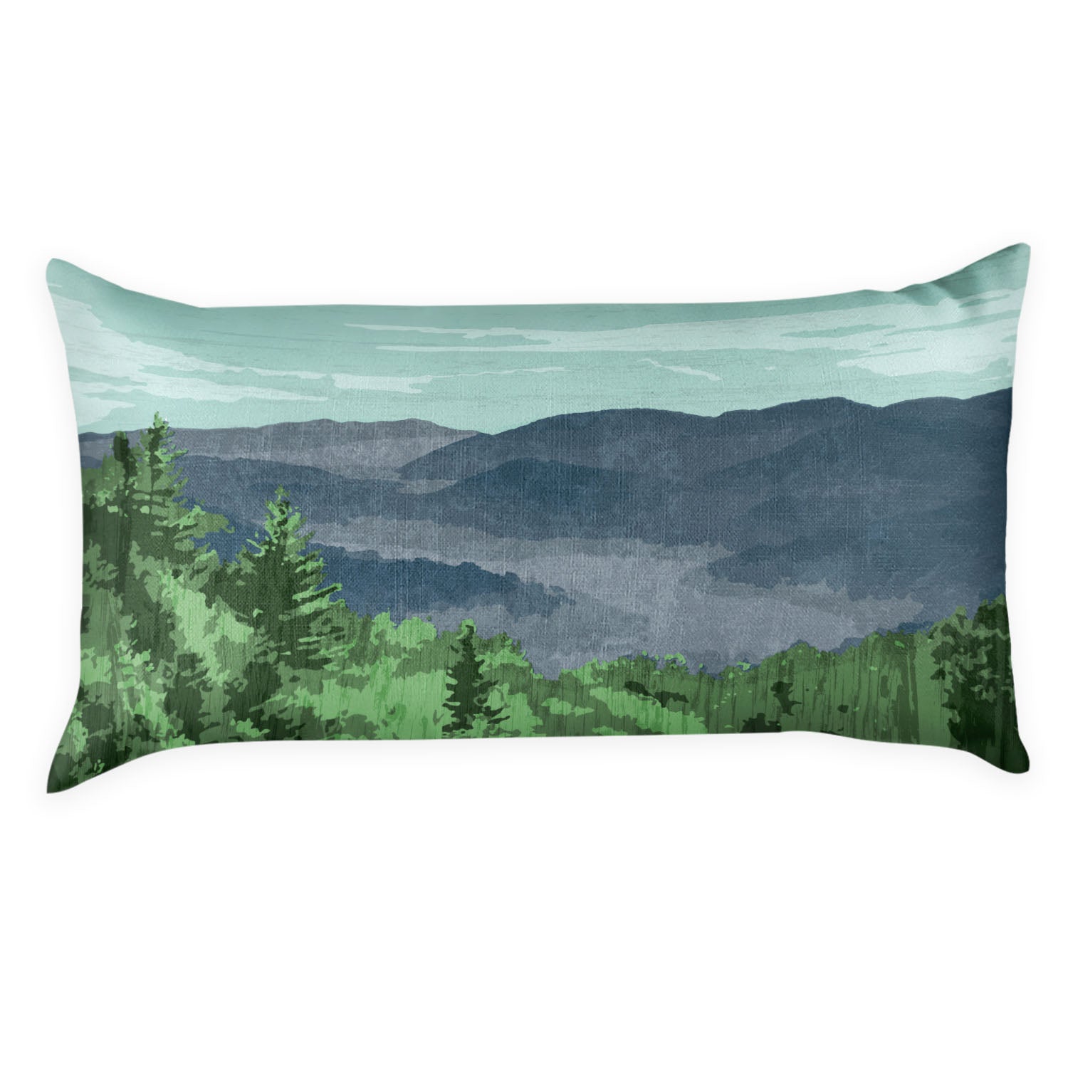 Great Smoky Mountains National Park Abstract Lumbar Pillow -  -  - Knotty Tie Co.