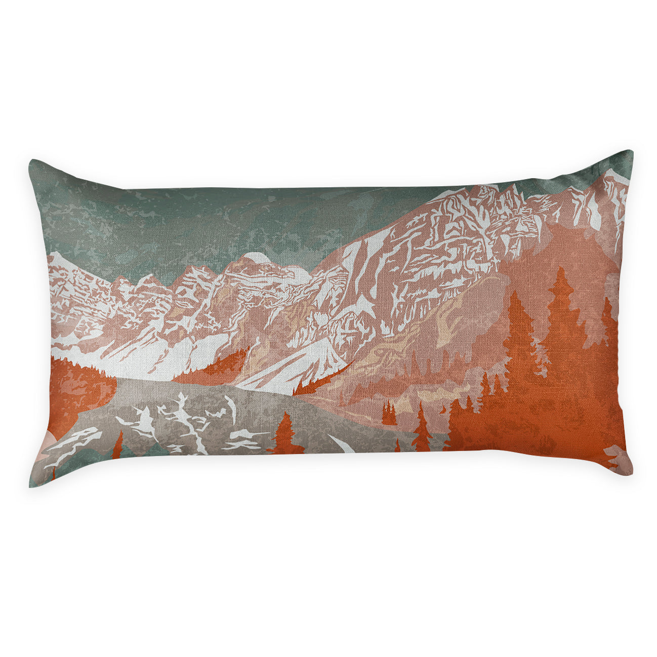 Rocky Mountain National Park Abstract Lumbar Pillow - Front - Knotty Tie Co.