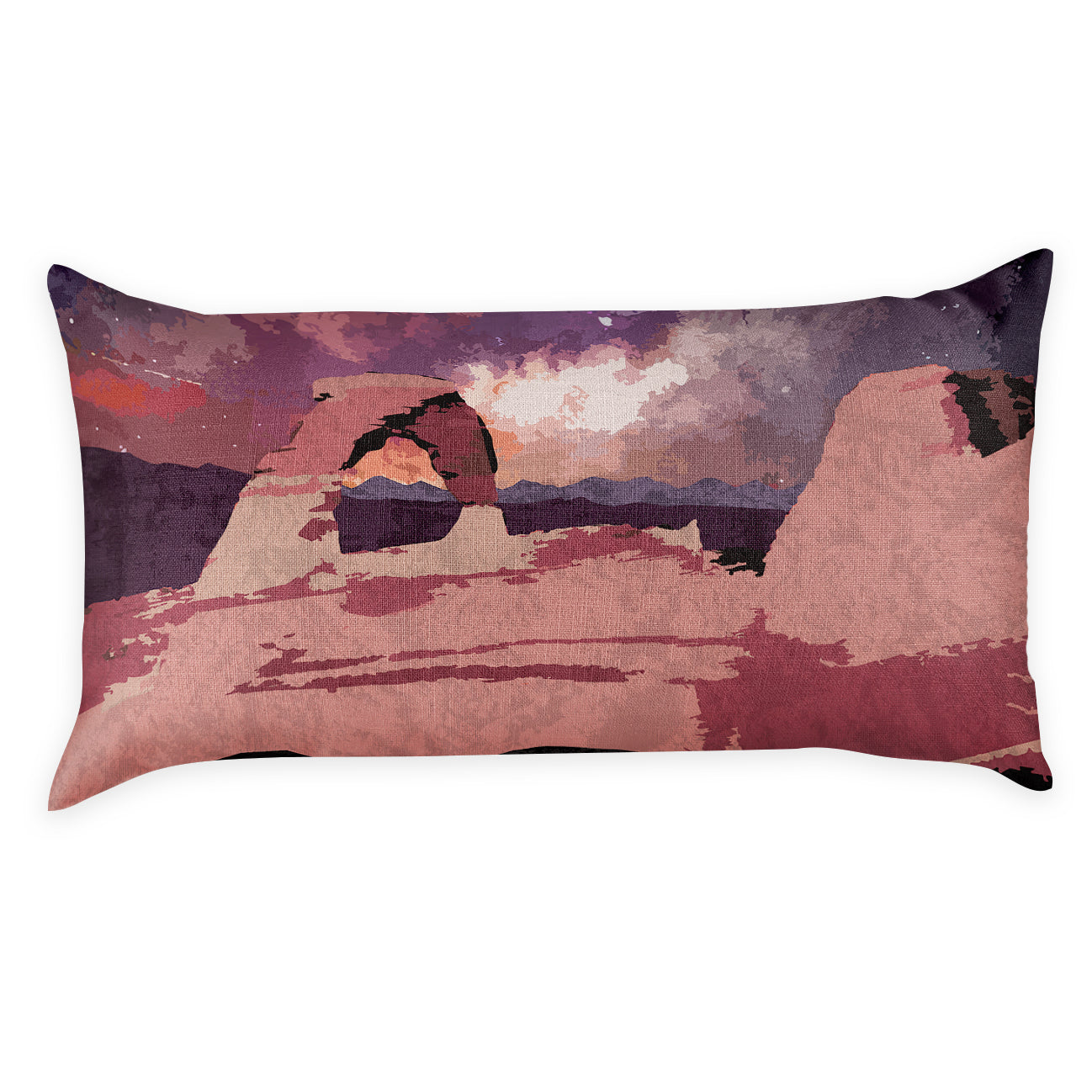 Arches National Park Abstract Lumbar Pillow - Front - Knotty Tie Co.