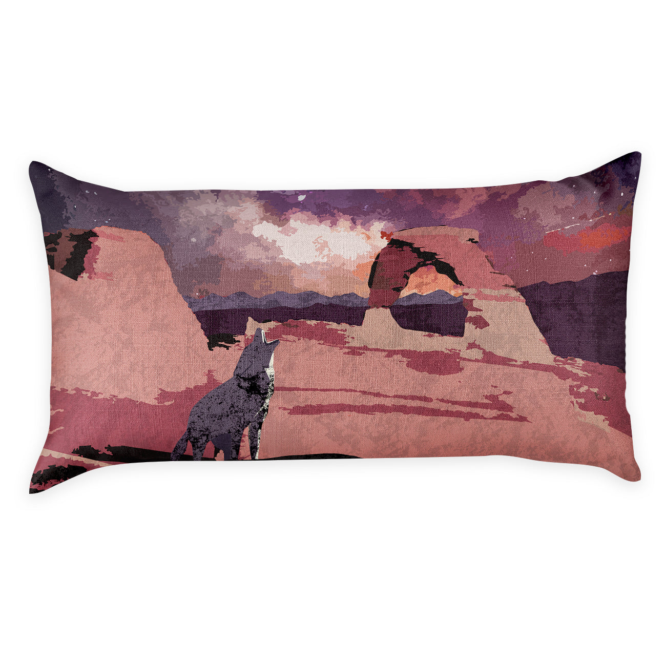 Arches National Park Abstract Lumbar Pillow - Front - Knotty Tie Co.