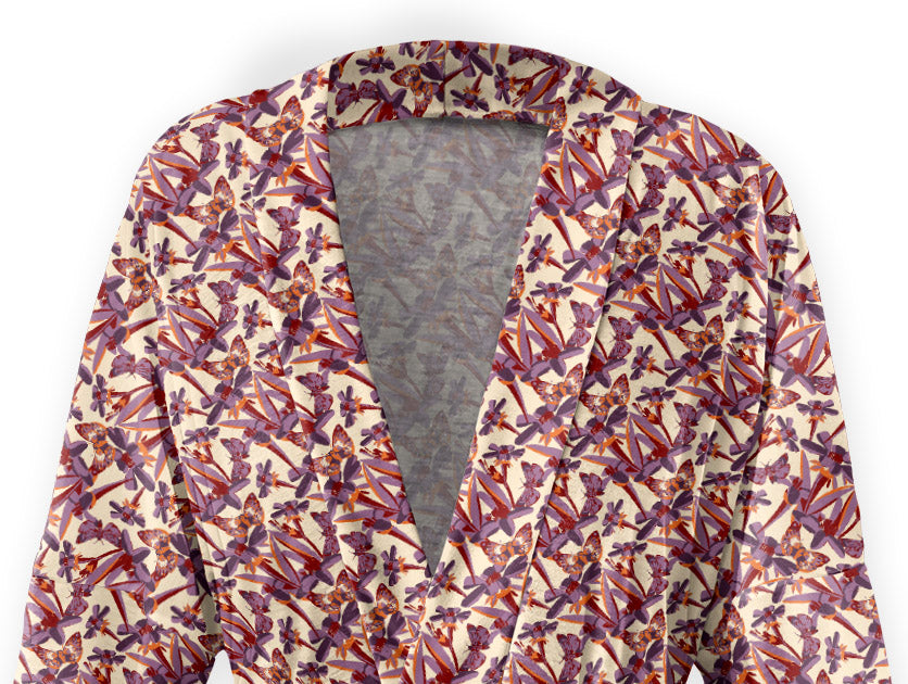 Butterfly Floral Robe - Front - Knotty Tie Co.