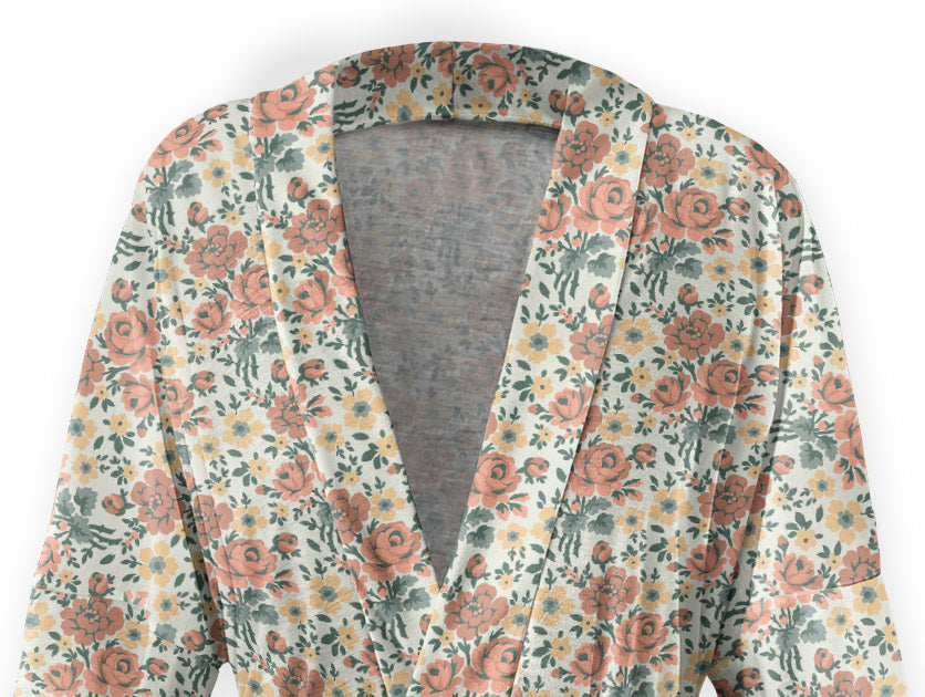 Cooper Floral Robe - Front - Knotty Tie Co.