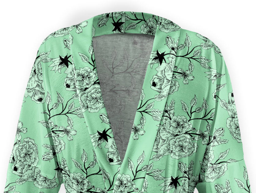 Porcelain Floral Robe - Front - Knotty Tie Co.