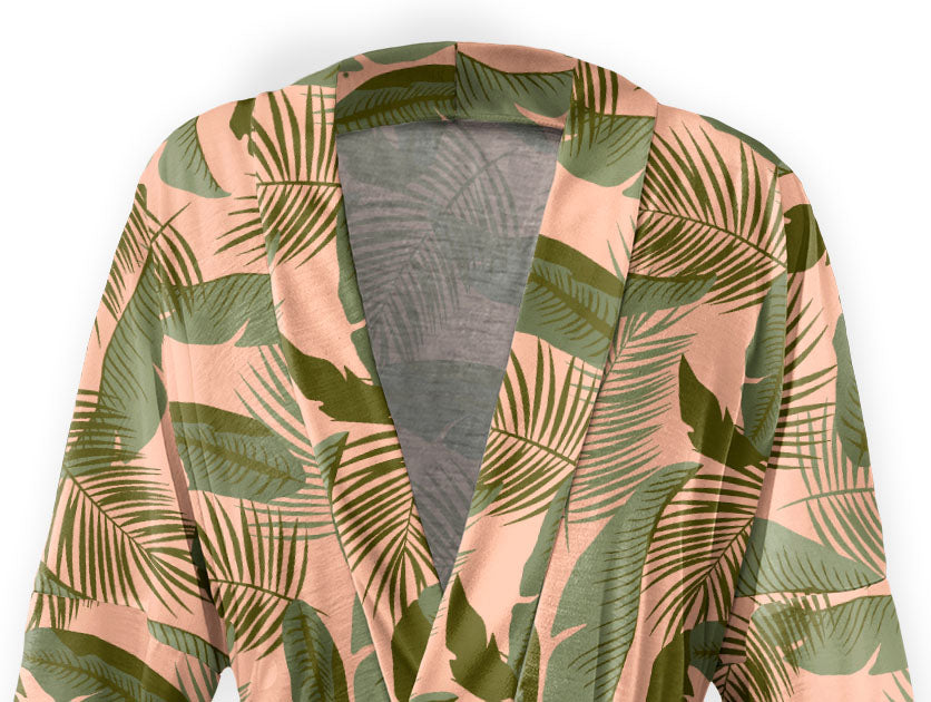 Tropical Leaves Robe - Front - Knotty Tie Co.