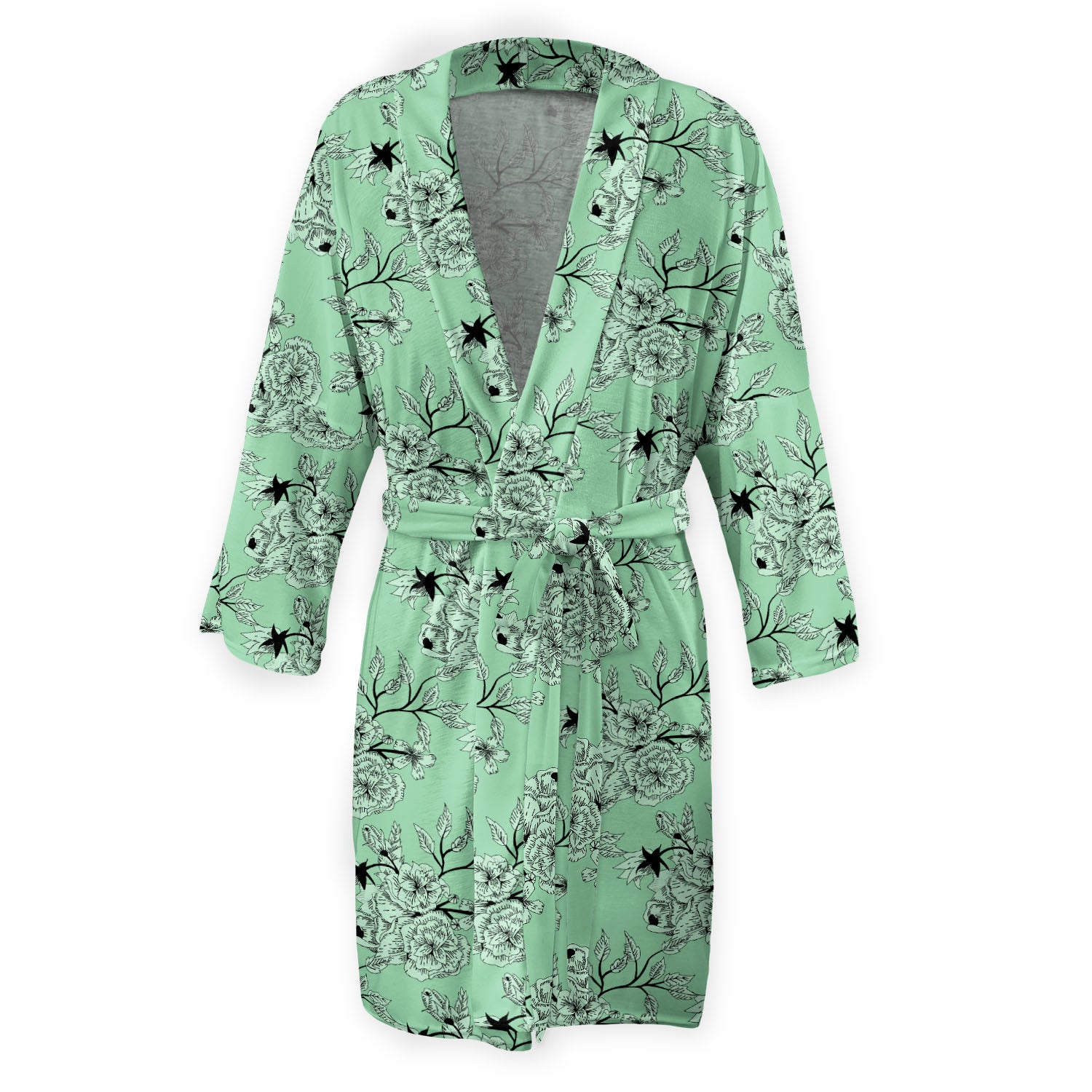 Porcelain Floral Robe - Front - Knotty Tie Co.