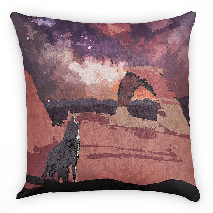 Arches National Park Abstract Square Pillow - Front - Knotty Tie Co.