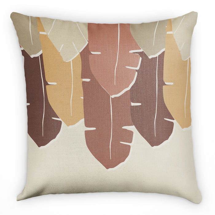 Musa Floral Square Pillow - Front - Knotty Tie Co.
