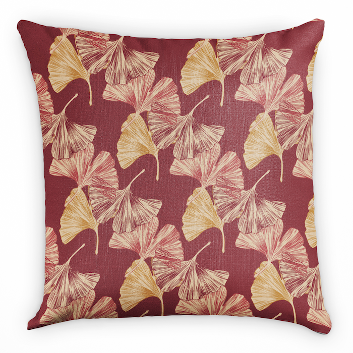 Ginko Fans Square Pillow -  -  - Knotty Tie Co.