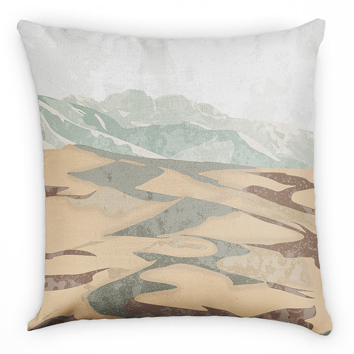 Great Sand Dunes Abstract Square Pillow - Front - Knotty Tie Co.