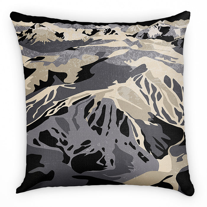Winter Park Abstract Square Pillow - Front - Knotty Tie Co.