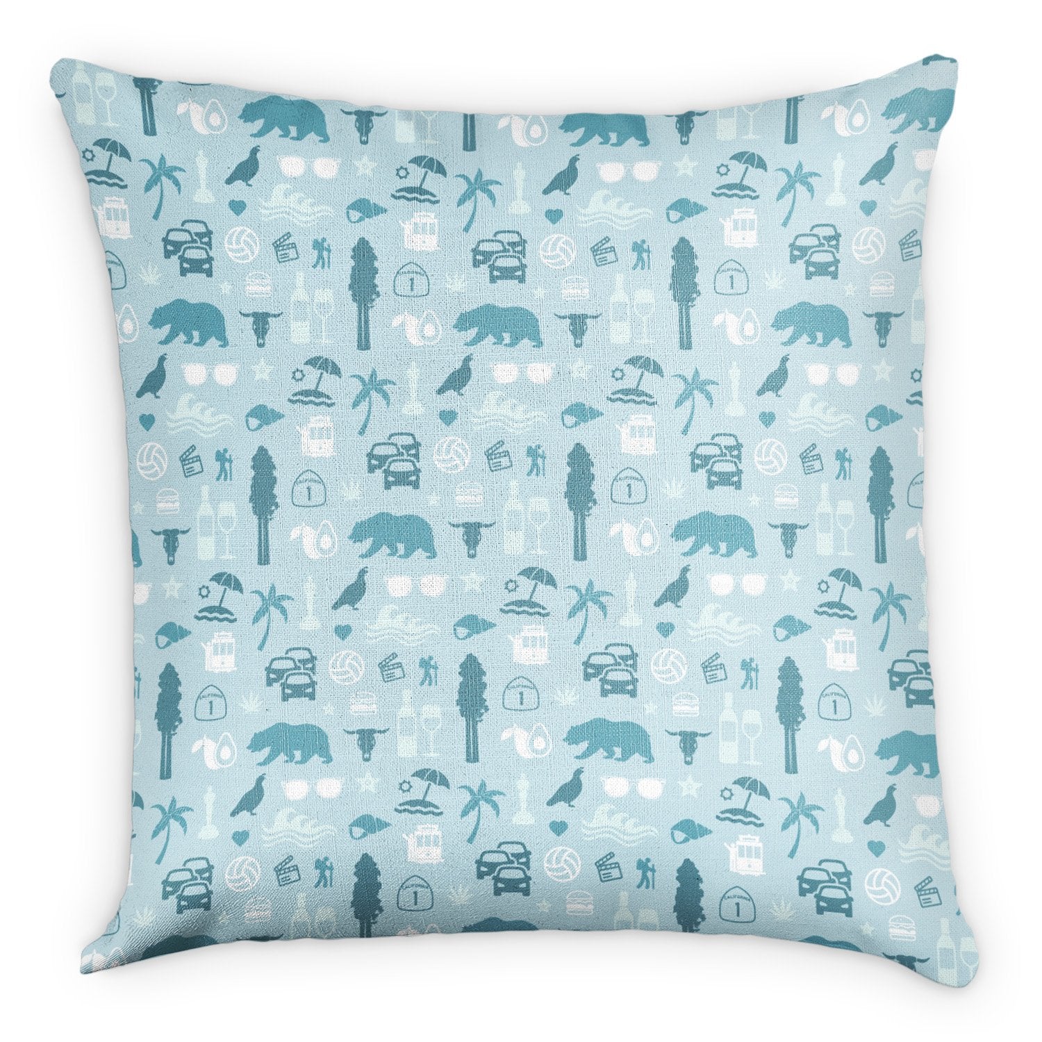 California Square Pillow - Front - Knotty Tie Co.