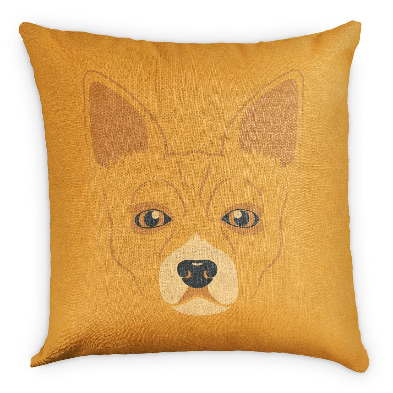 Chihuahua Square Pillow - Front - Knotty Tie Co.