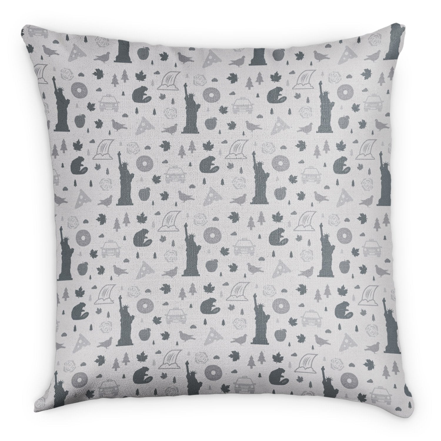 New York Square Pillow - Front - Knotty Tie Co.